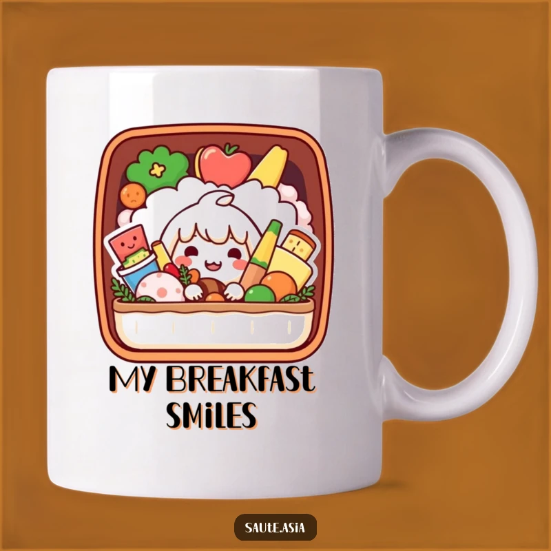 Funny Bento Box Mug: Playful Foodie Character Gift for Smiling Mornings