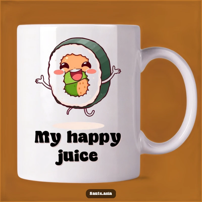 Funny Sushi Dance Mug - Jovial Foodie Gift for Happy People