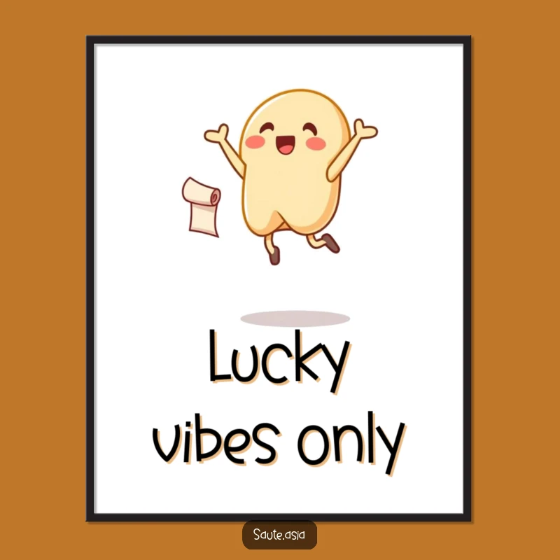 Funny Fortune Cookie Digital Art: Instant Joy and Luck