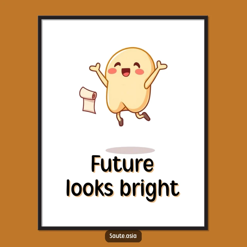 Funny Fortune Cookie Joy Poster: Add Positivity to Your Space