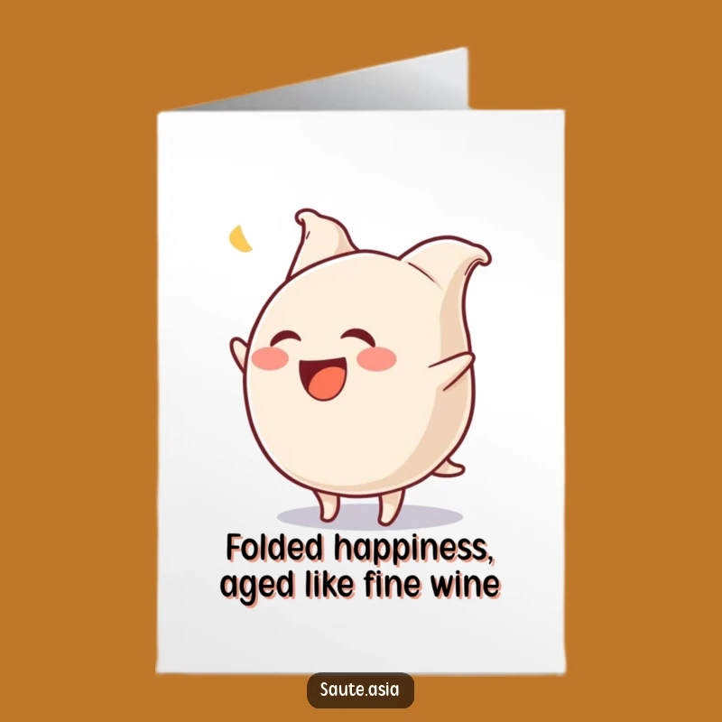 Funny Free Printable Gyoza Birthday Card - Hilarious Dumpling Flip Downloadable Gift