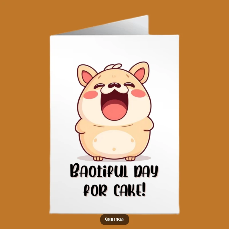 Surprised Bao Bun Free Printable Birthday Card - Funny Downloadable Gift