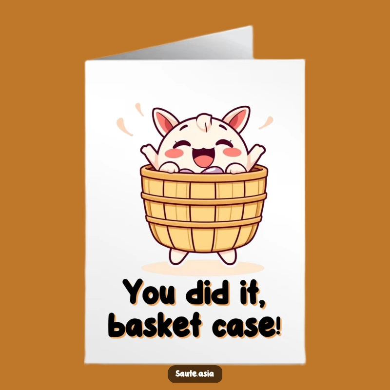 Excited Free Printable Dim Sum Congrats Card - Bouncing Basket Downloadable Cheer