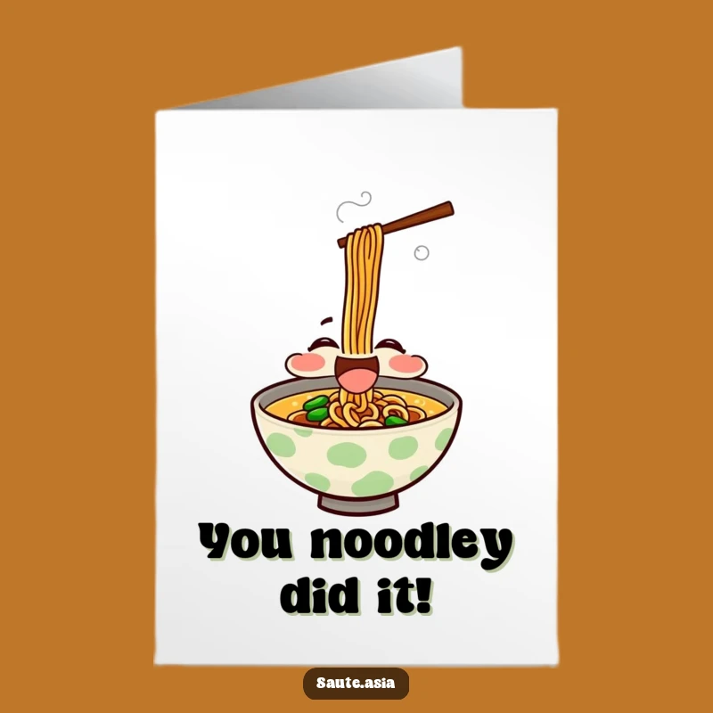 Free Printable Congrats Card: Ramen Bowl Cheers to Your Success!