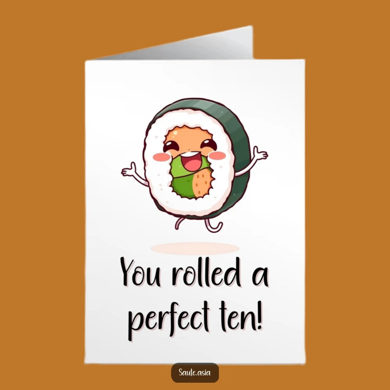 Free Printable Congrats Card: Sushi Roll Celebrates Your Win!