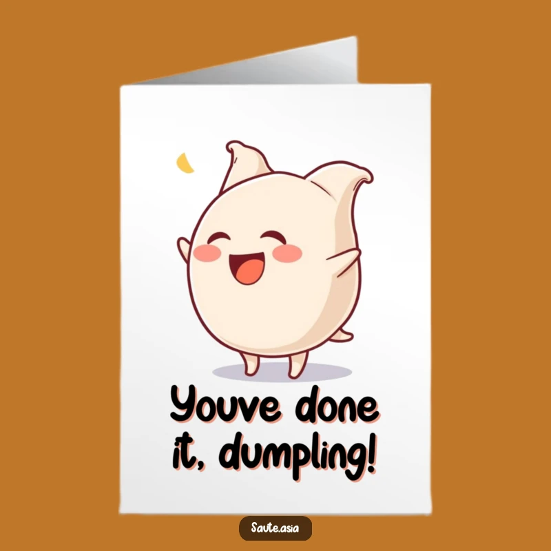 Free Printable Gyoza Congratulations Card - Hilarious Dumpling Flip for Any Win