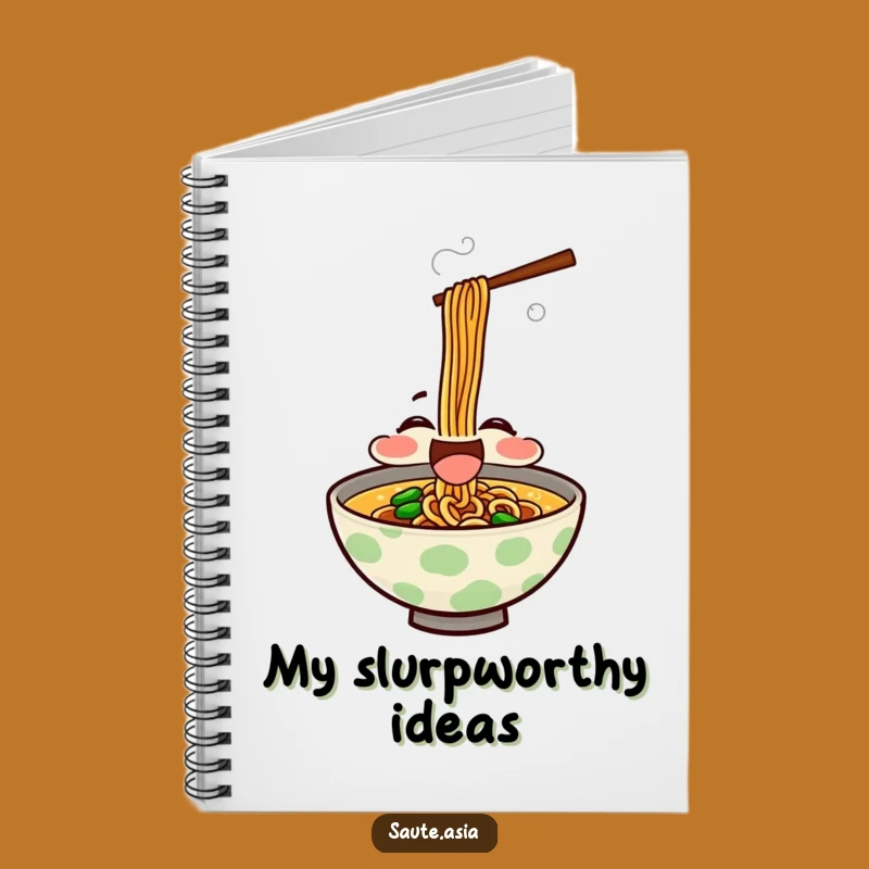 Funny Ramen Notebook - Delighted Noodle Journal Gift