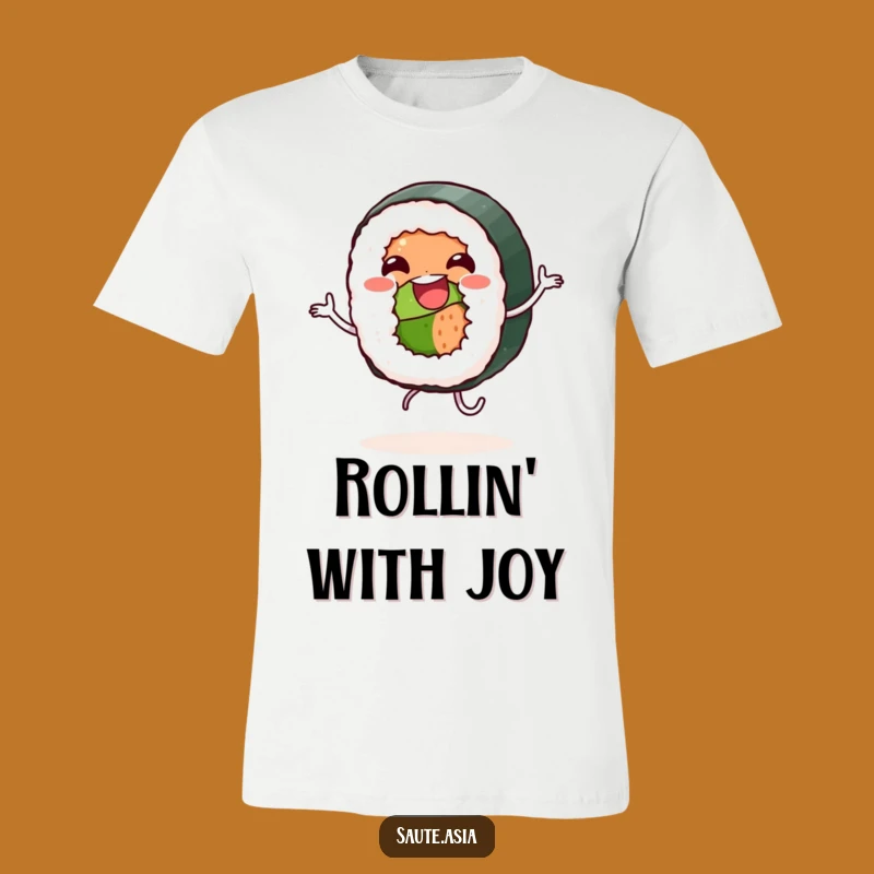 Funny Sushi Roll Dance T-Shirt - Jovial Foodie Tee Gift Idea